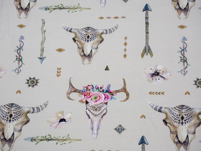 INDIAN / skulls - Viscose jersey WE210