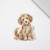 AUTUMN DOG - panel (60cm x 50cm)  Cotton woven fabric