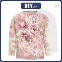 Longsleeve - WATERCOLORS FLOWERS wz. 6 - single jersey (98/104)