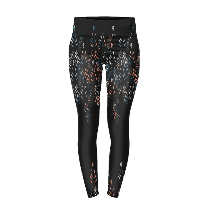SPORTLEGGINGS - BLÄTTER M. 3 / SCHWARZ - M
