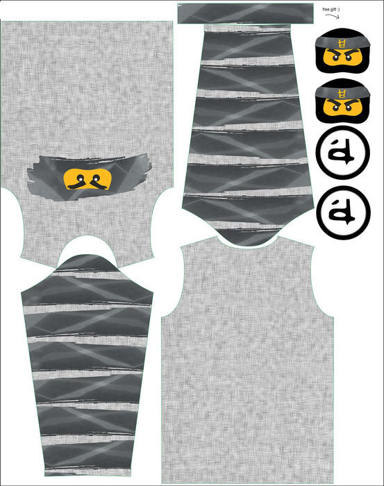 Longsleeve - černý ninja vz.2 - single jersey (134/140)