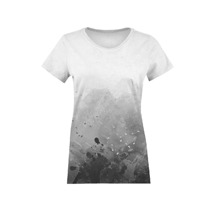 T-SHIRT DAMSKI - KLEKSY (szary) - single jersey XL