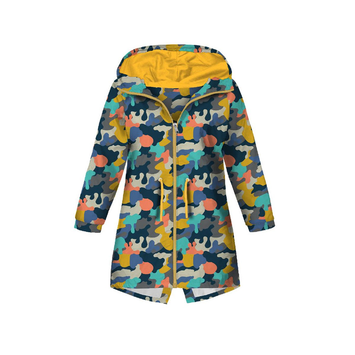 KIDS PARKA (ARIEL) - CAMOUFLAGE COLORFUL pat. 2 - softshell (146/152)