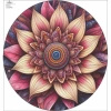 Groß  tellerrock-Panel –  Krepp - PINK FLOWER