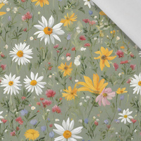FLOWERS MEADOW WZ. 3 - tkanina wiskozowa