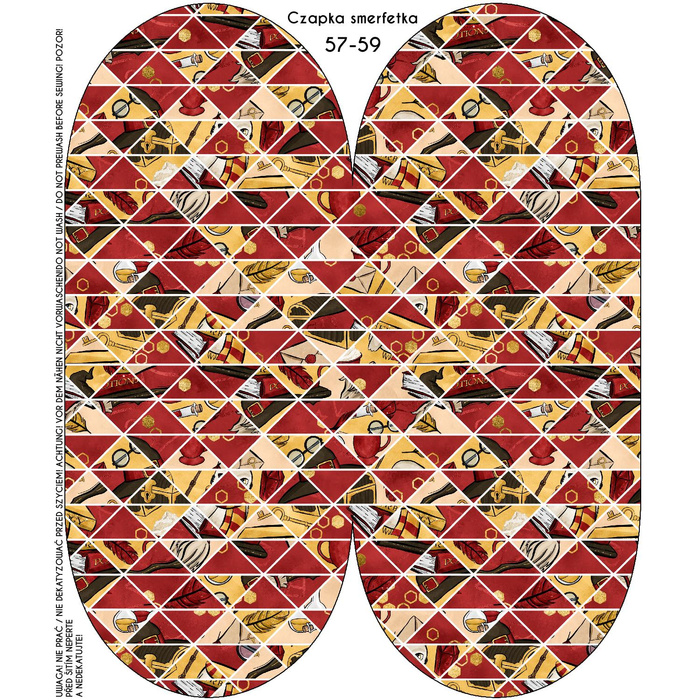 "Beanie" Mütze - ZAUBER MOSAIK (ZAUBERSCHULE) 51-53