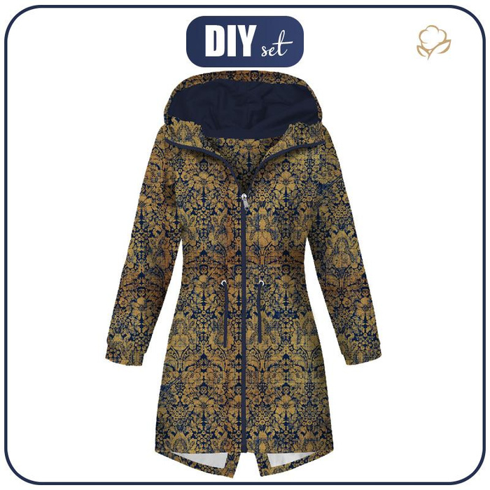 WOMEN'S PARKA (ANNA) - MAGIC DAMASCO pat. 1 (MAGIC SCHOOL) / gold - softshell S