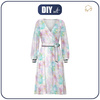 WRAP MIDI DRESS "BIANCA" (XL) - ALCOHOL PASTEL WZ.1 - sewing set