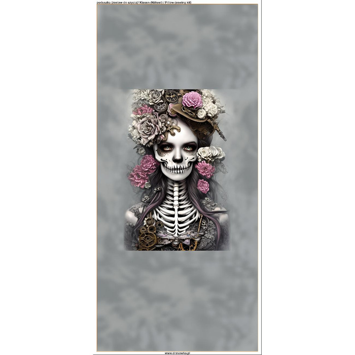 PILLOW 45X45 - GOTHIC GIRL - front + back