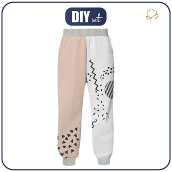 JOGGERY DAMSKIE (NOEMI) - COLOR BLOCK wz. 3 - zestaw do uszycia L