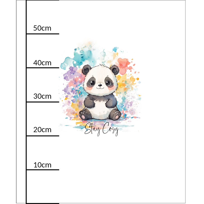 CUTE PANDA - panel (60cm x 50cm)   Baumwoll Webware