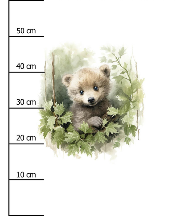 WATERCOLOR LITTLE BEAR - Panel (60cm x 50cm) lycra 300g