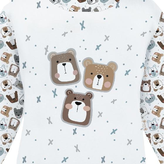 KID'S HOODIE (ALEX) - BEARS / brown (CITY BEARS) - sewing set
