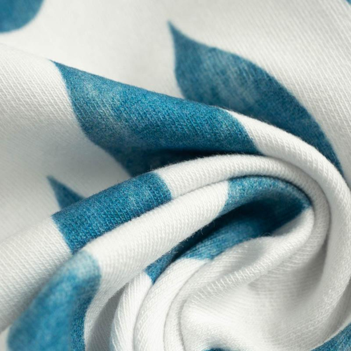 BIG DROPS (turquoise) / white - single jersey with elastane 