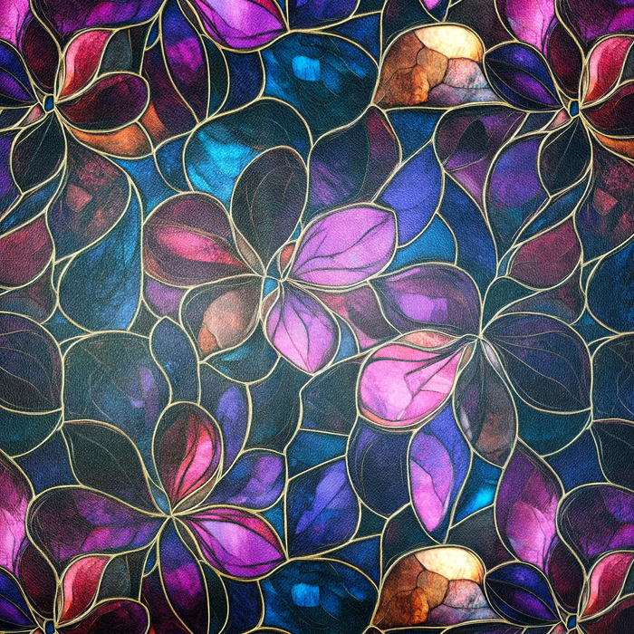 40cm STAINED GLASS WZ. 25 - dickes geprägtes Kunstleder