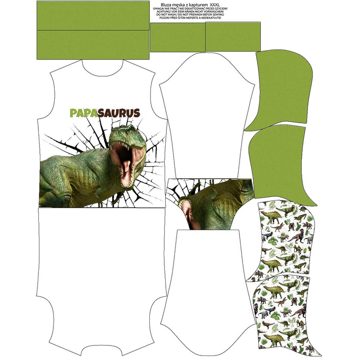MEN’S HOODIE (COLORADO) - PAPASAURUS - sewing set S