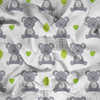 KOALA AND LEAVES (ANIMAL GARDEN) - Cotton muslin