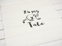 WASCHBÄR (Racoon Tale) / ecru - Paneel, Sommersweat PE240