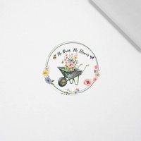 NO RAIN NO FLOWER - Paneel (60cm x 50cm)  Baumwoll Webware