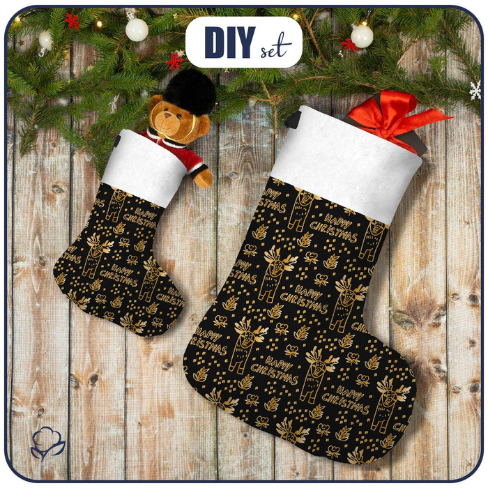 Christmas Stocking Set - GOLD CHRISTMAS pat. 3 
