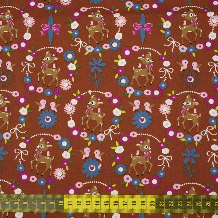 SRNEČCI (věnce) / cihlový - popelín 100% bavlna