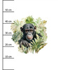 WATERCOLOR MONKEY - panel (60cm x 50cm) SINGLE JERSEY