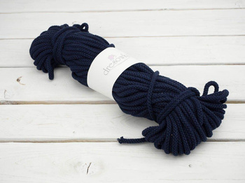 Sznurek  bawełniany  okrągły 8mm  - MOTEK - GRANATOWY