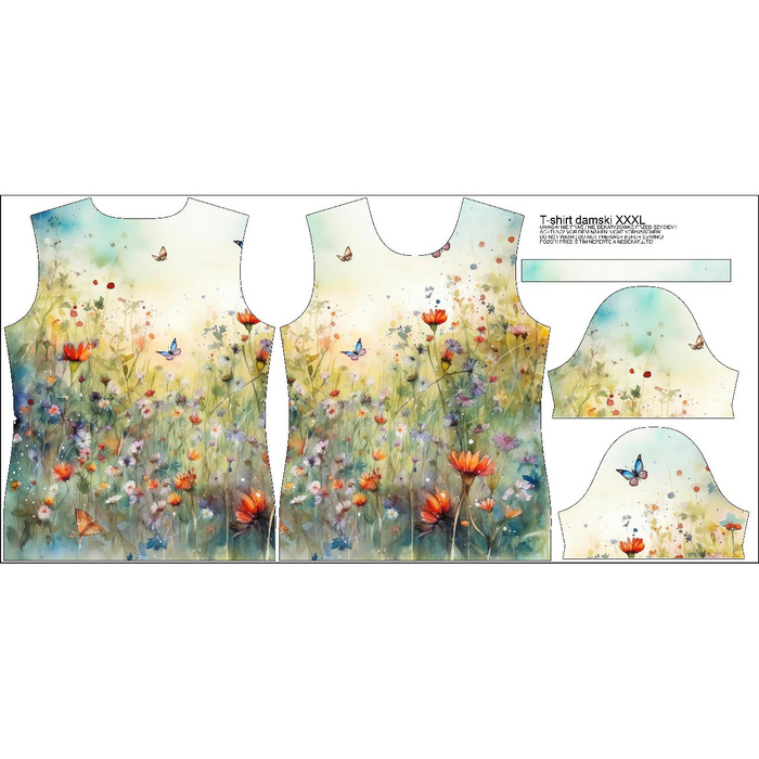 DAMEN T-SHIRT - MAGIC MEADOW - Nähset XXS