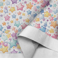 PASTEL STARS - Drelich bavlněný