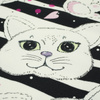 CATS IN GLASSES / pink - single jersey with elastane TE210