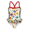 Girl's swimsuit - LOWICZ FOLKLORE / white 134-140