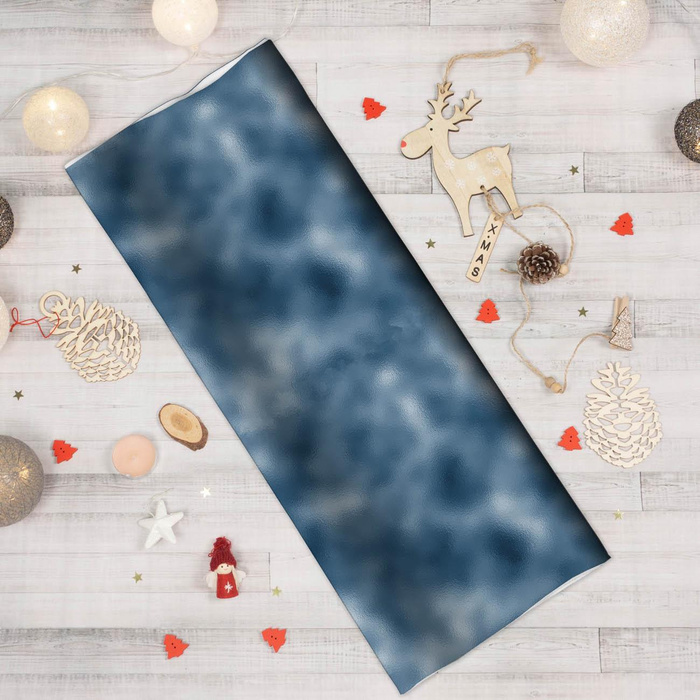 FROST pat. 3 / sea blue (PAINTED ON GLASS) - brushed knitwear with elastane ITY