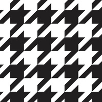 BLACK HOUNDSTOOTH (big) / WHITE
