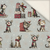 CHRISTMAS PETS WZ. 3 - Linen 100%