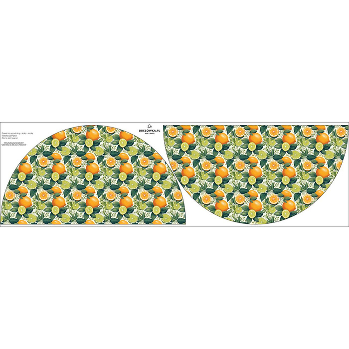 Panel na spódnicę z koła - TUTTI FRUTTI WZ.11/ lime creame