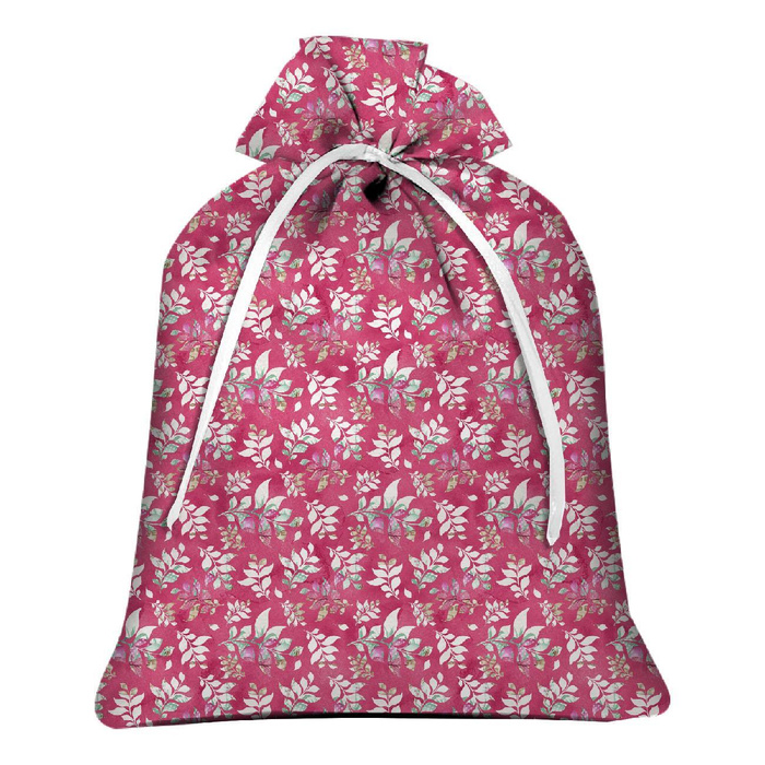 Gift pouches - GLITTER DOTS PAT 3 / LEAVES pat 16 - BIG