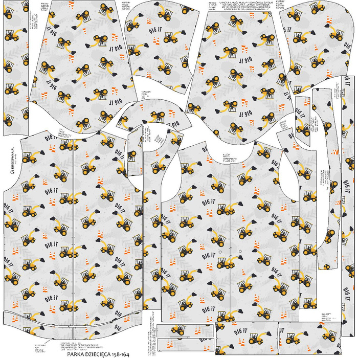 KIDS PARKA (ARIEL) - DIGGER - softshell (110/116)