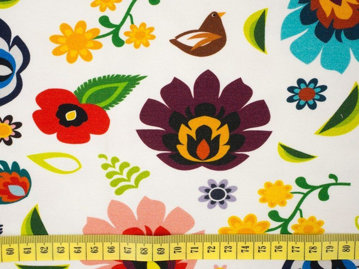 LOWICZ FOLKLORE / white - Viscose jersey WE210