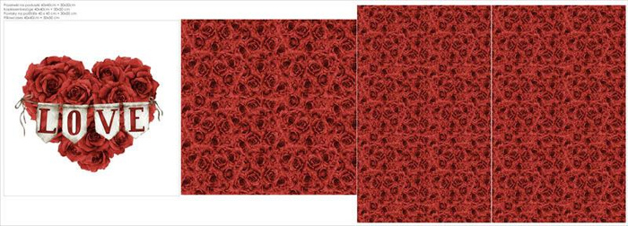 DECORATIVE PILOWS - LOVE / ROSES