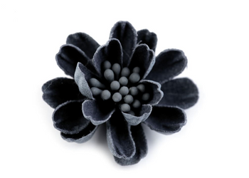 Aplikacja - bawełniany kwiatek 3D - granatowy