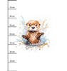 WATERCOLOR BABY OTTER - Panel (75cm x 80cm) lycra 300g