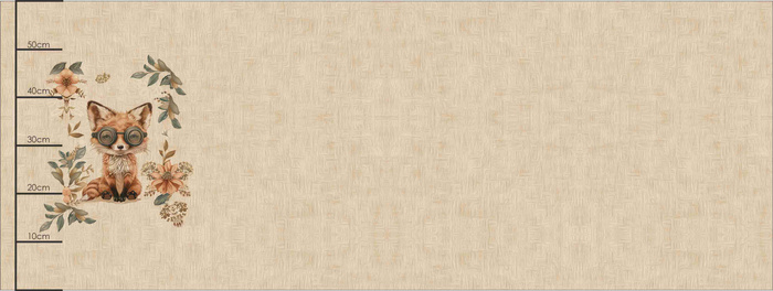 FOX STEAMPUNK FOREST - PANORAMIC PANEL (60cm x 140cm) Viscose jersey 