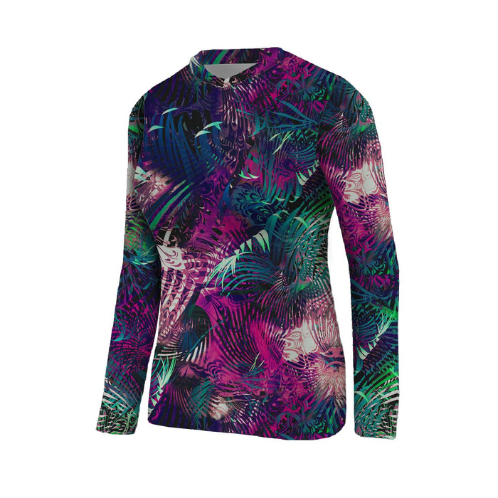 DAMEN THERMO BLUSE (PATTY) - FANTASY LEAVES - Nähset S