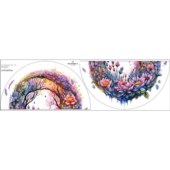 WATERCOLOR FLORAL WZ. 10 - mały panel na spódnicę z koła