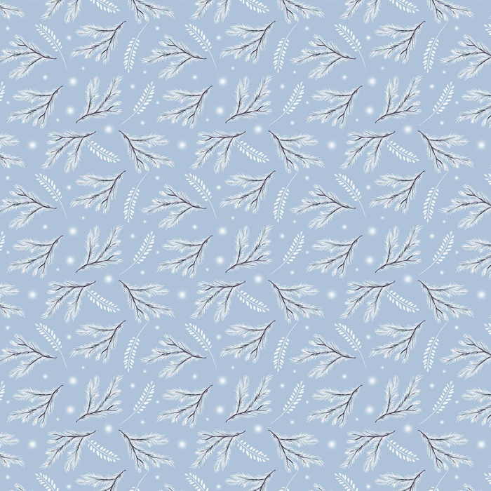 WINTER TWIGS pat. 1 (WINTER IN PARK) - looped knit fabric