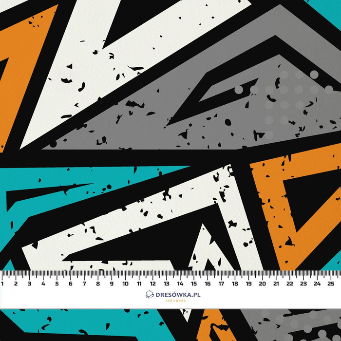 GRAFFITI - looped knit fabric with elastane ITY