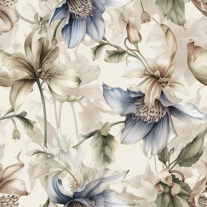 PASTEL FLOWERS WZ.5 - lycra 300g