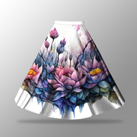 WATERCOLOR FLORAL m. 10 - Maxirock Panel - Viskose Jersey