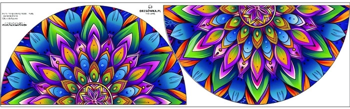 Small circle skirt panel - CREPE - COLORFUL MANDALA WZ. 3