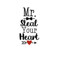 MR. STEAL YOUR HEART (HAPPY VALENTINE’S DAY) - Paneel Sommersweat 50cm x 60cm